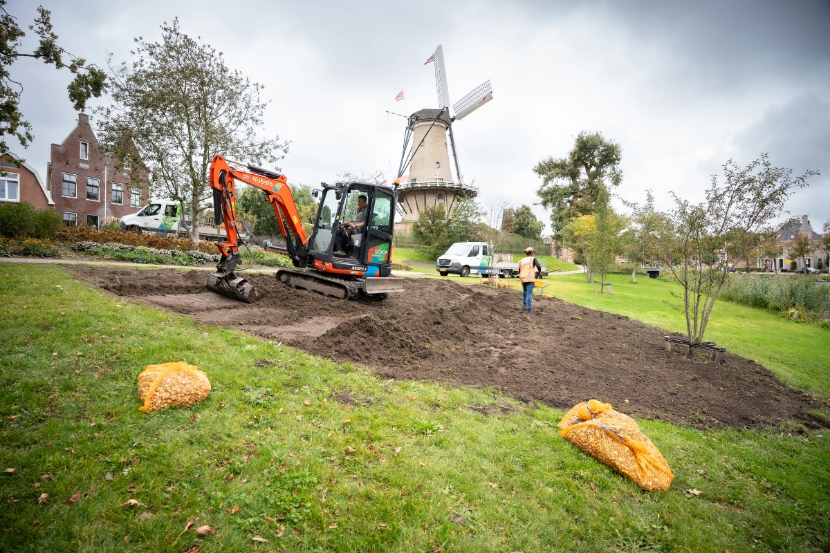 Voorjaar in voorbereiding bij de Molen van Piet