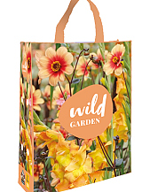 X 1 SHOPPING BAG WILD GARDEN SALMON