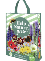 X 1 SHOPPING BAG BEES & BUTTERFLIES - HELP NATURE GROW