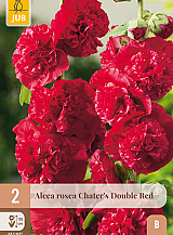 X 2 ALCEA ROSEA CHATERS DOUBLE RED
