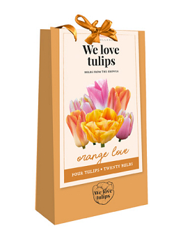 X 1 TAS 20 TULIPA 'WE LOVE TULIPS' ORANGE LOVE 11/12
