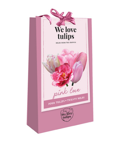 X 1 TAS 20 TULIPA - WE LOVE TULIPS - PINK LOVE