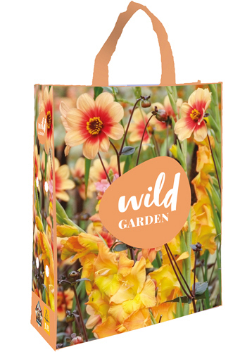 X 1 SHOPPING BAG WILD GARDEN SALMON
