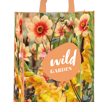 X 1 SHOPPING BAG WILD GARDEN SALMON I