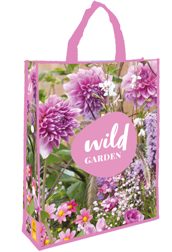 X 1 SHOPPING BAG WILD GARDEN PINK I