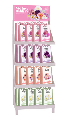 DISPLAY 80 (4 x 20) TASSEN 'WE LOVE DAHLIAS' I
