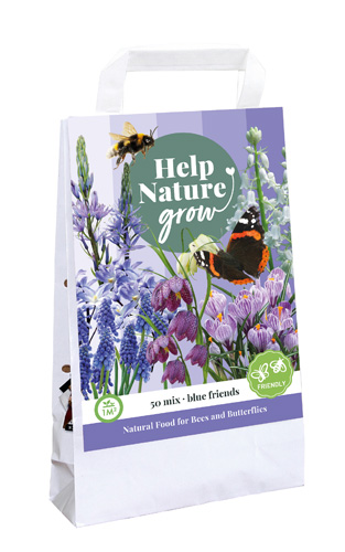 X 1 TAS BLUE FRIENDS - HELP NATURE GROW I