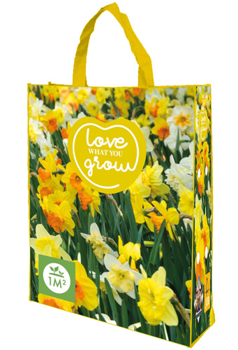 X 1 SHOPPING BAG 25 NARCISSUS 'LOVE WHAT YOU GROW!' 12/14
