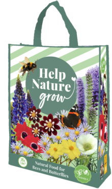 X 1 SHOPPING BAG BEES & BUTTERFLIES - HELP NATURE GROW I