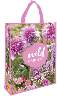 X 1 SHOPPING BAG WILD GARDEN PINK I