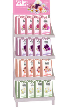 DISPLAY 80 (4 x 20) TASSEN 'WE LOVE DAHLIAS' I