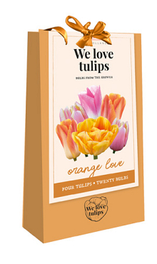 X 1 TAS 20 TULIPA 'WE LOVE TULIPS' ORANGE LOVE 11/12