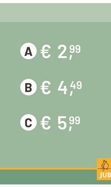 PRIJSBORDJE KLEINVERPAKKING (A T/M C) (V-N) I